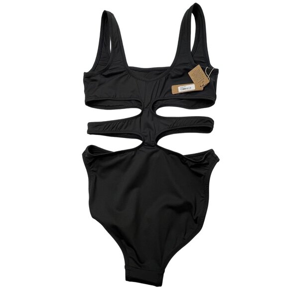 SKIMS Black Cut-Out One Piece Swimsuit - Picture 3 of 12
